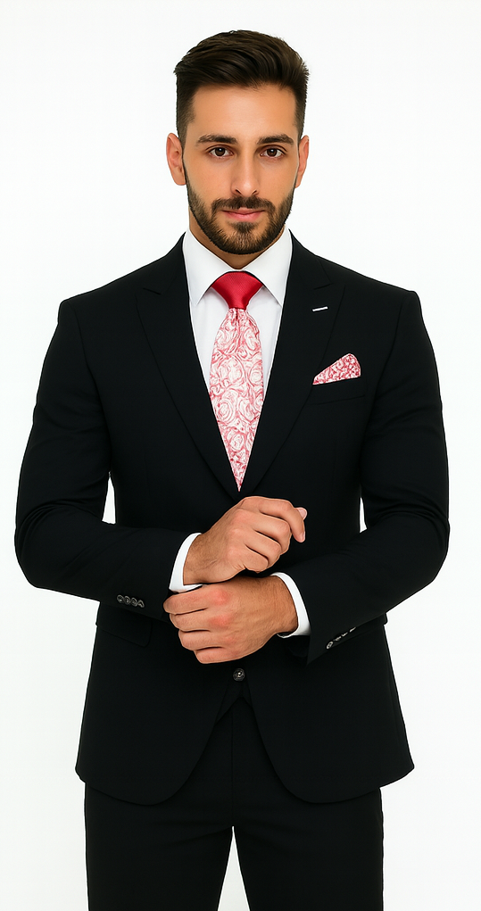Rossi Man Remo RM1757 - Men’s Tailored Fit Suit - Modern Elegant Formal Style by USA Men's Outlet