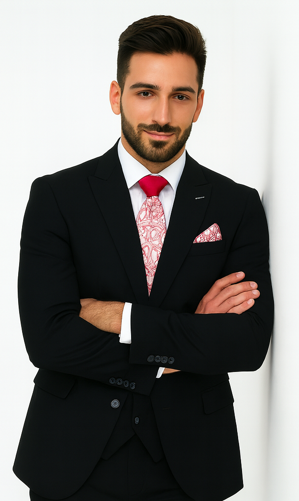 Rossi Man Remo RM1757 - Men’s Tailored Fit Suit - Modern Elegant Formal Style by USA Men's Outlet