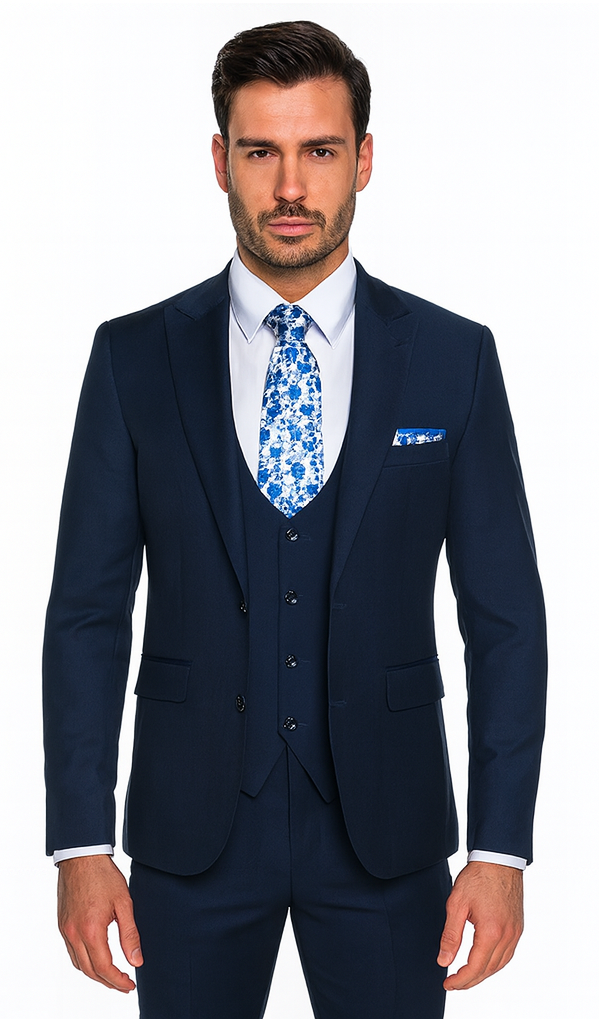Rossi Man RM1102 Sydney II - Modern Slim Fit Formal Suit for Men - Tailored Contemporary Elegance | USA Men's Outlet