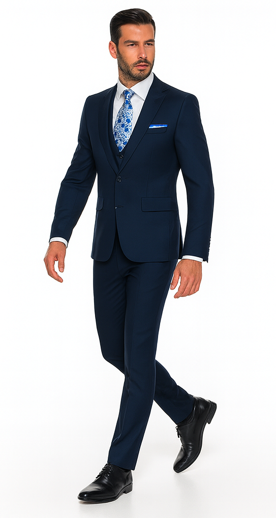 Rossi Man RM1102 Sydney II - Modern Slim Fit Formal Suit for Men - Tailored Contemporary Elegance | USA Men's Outlet