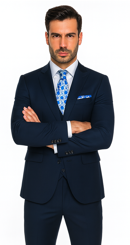 Rossi Man RM1102 Sydney II - Modern Slim Fit Formal Suit for Men - Tailored Contemporary Elegance | USA Men's Outlet
