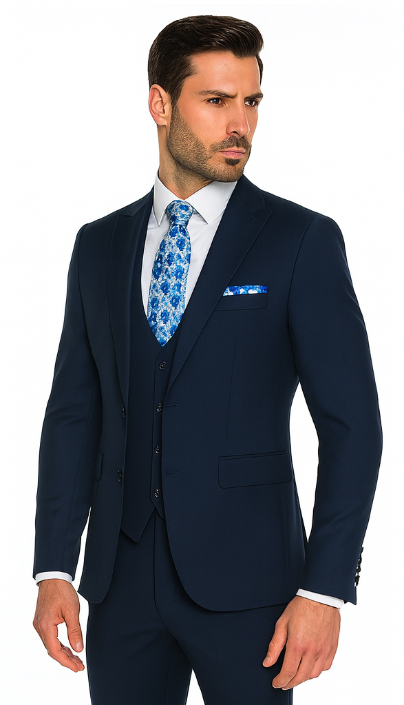 Rossi Man RM1102 Sydney II - Modern Slim Fit Formal Suit for Men - Tailored Contemporary Elegance | USA Men's Outlet
