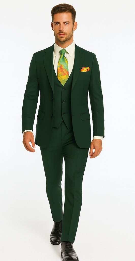 Rossi Man RM1190 - Sydney - 3-Piece Slim Fit Suit for Men - Modern Tailored Formalwear USA Men's Outlet