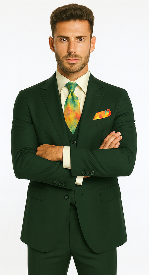 Rossi Man RM1190 - Sydney - 3-Piece Slim Fit Suit for Men - Modern Tailored Formalwear USA Men's Outlet