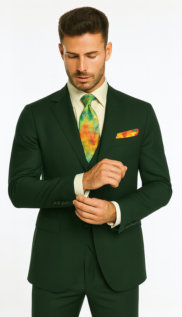 Rossi Man RM1190 - Sydney - 3-Piece Slim Fit Suit for Men - Modern Tailored Formalwear USA Men's Outlet