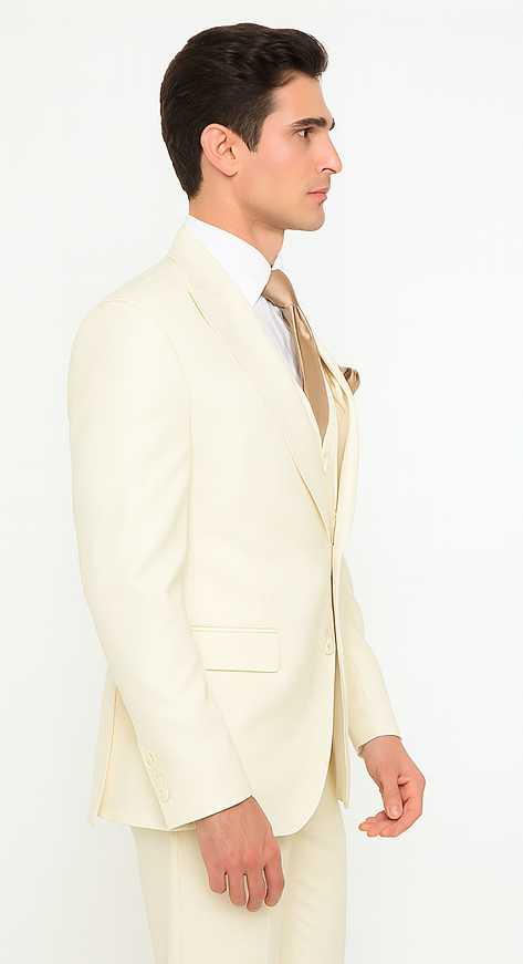 Rossi Man RM1206 - Sydney II Collection 3-Piece Slim Fit Suit for Men - Modern Tailored Formalwear | USA Men's Outlet
