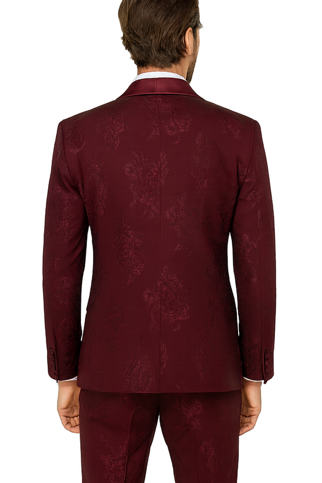Rossi Man RM1253 - Formal 3-Piece Smoking Style Tuxedo for Men - Elegant Evening Wear by USA Men's Outlet