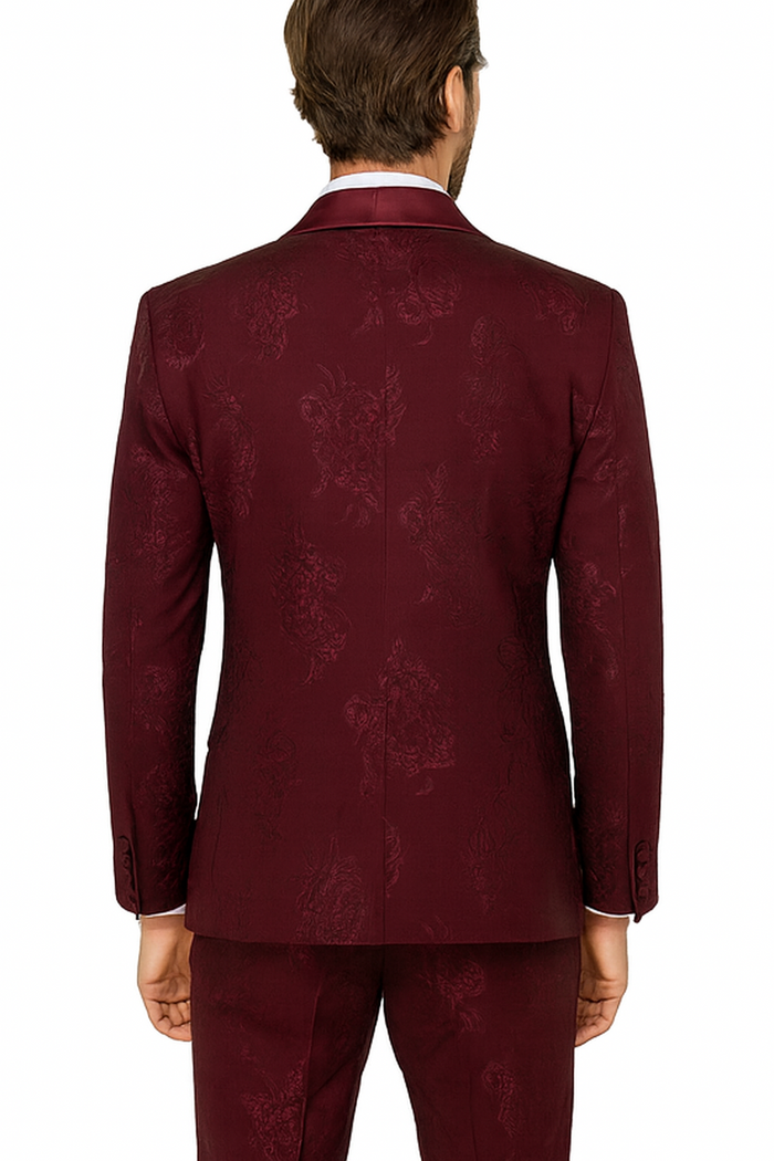 Rossi Man RM1253 - Formal 3-Piece Smoking Style Tuxedo for Men - Elegant Evening Wear by USA Men's Outlet