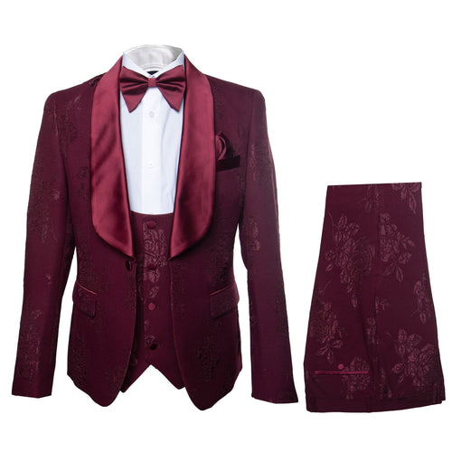Rossi Man RM1253 - Formal 3-Piece Smoking Style Tuxedo for Men - Elegant Evening Wear by USA Men's Outlet