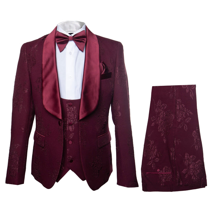 Rossi Man RM1253 - Formal 3-Piece Smoking Style Tuxedo for Men - Elegant Evening Wear by USA Men's Outlet