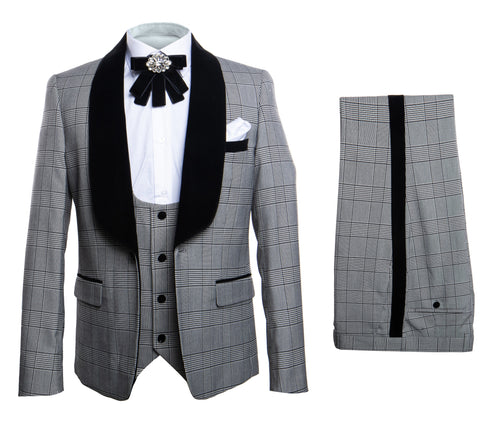 Rossi Man RM1295 Classic 3-Piece Smoking Tuxedo - Men’s Formalwear by USA Men's Outlet