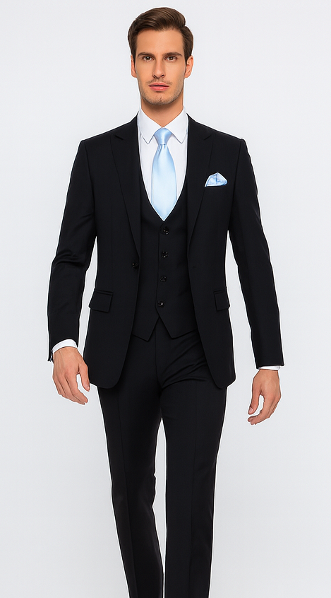 Rossi Man RM1310 - Sydney II Collection Modern Tailored Suit for Men - Elegant 2-Piece Slim Fit Formalwear USA Men's Outlet