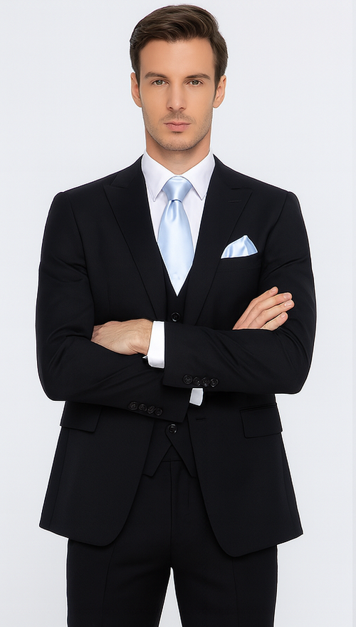 Rossi Man RM1310 - Sydney II Collection Modern Tailored Suit for Men - Elegant 2-Piece Slim Fit Formalwear USA Men's Outlet