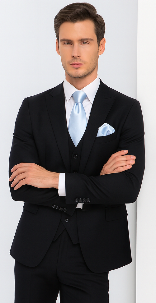 Rossi Man RM1310 - Sydney II Collection Modern Tailored Suit for Men - Elegant 2-Piece Slim Fit Formalwear USA Men's Outlet