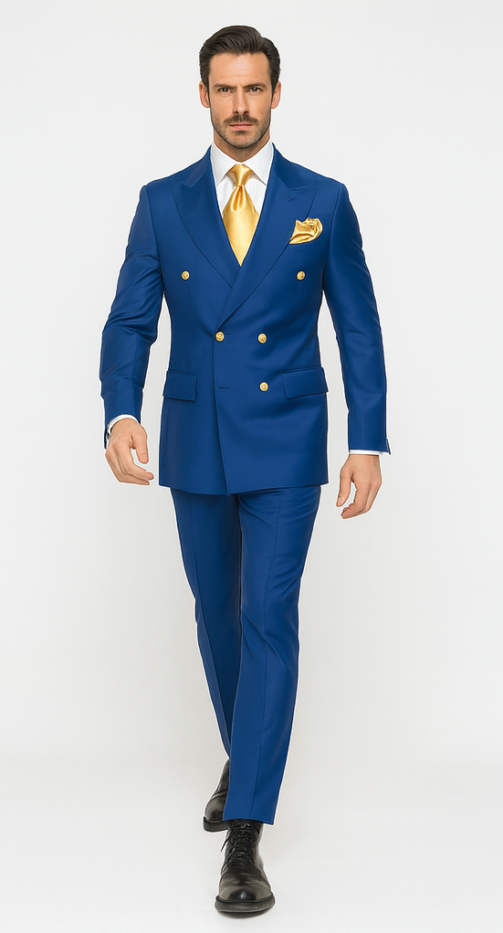 Rossi Man RM1375 - Milano Series Modern 3-Piece Suit for Men - Slim Fit Formalwear USA Men's Outlet