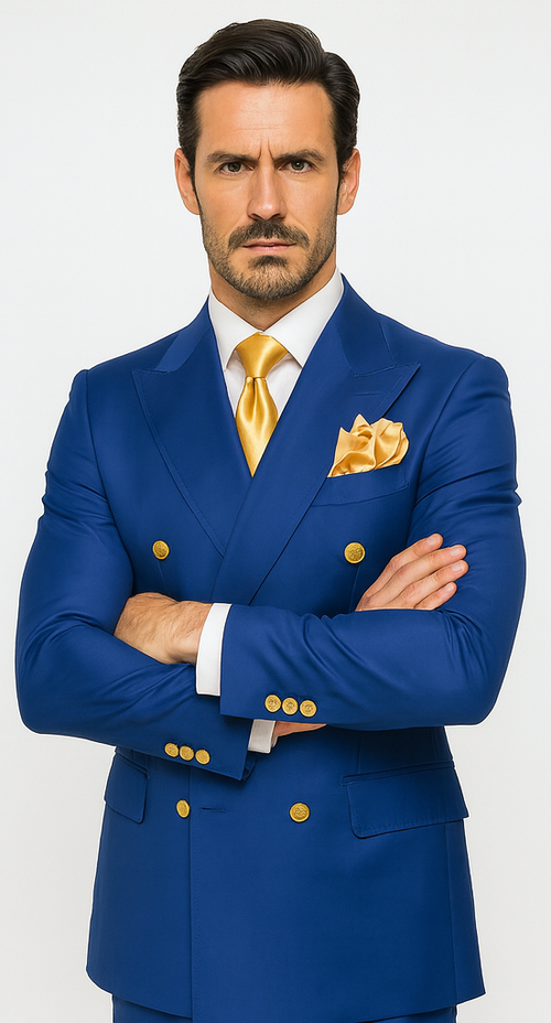 Rossi Man RM1375 - Milano Series Modern 3-Piece Suit for Men - Slim Fit Formalwear USA Men's Outlet