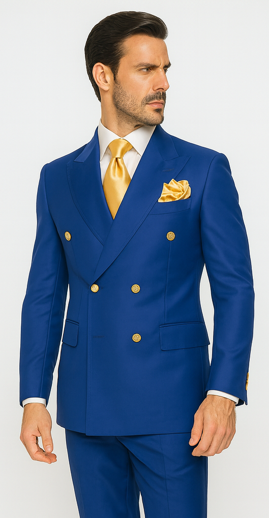 Rossi Man RM1375 - Milano Series Modern 3-Piece Suit for Men - Slim Fit Formalwear USA Men's Outlet