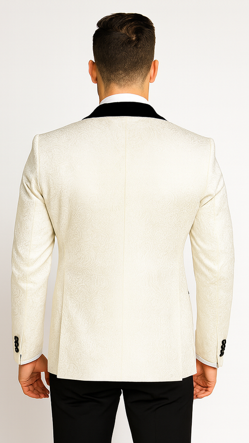 Rossi Man RM1449 - Formal 3-Piece Smoking Style Tuxedo for Men - Elegant Modern Evening Wear by USA Men's Outlet