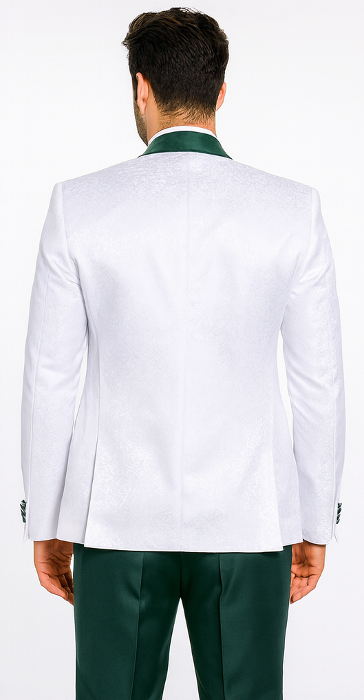 Rossi Man RM1482 - Men’s 3-Piece Tuxedo from the Smoking S Collection - Elegant Formalwear for Men USA Men's Outlet
