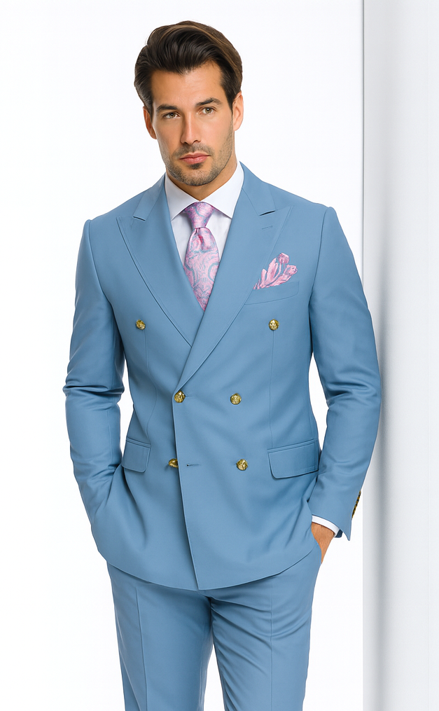 Rossi Man RM1771 - Sophisticated Milano Slim Fit Suit for Men - Modern Formalwear by USA Men's Outlet