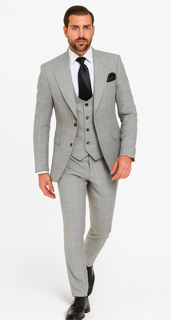 Rossi Man RM1851 Tom - Men’s Slim Fit 3 Piece Suit for Modern Elegance & Timeless Style by USA Men's Outlet
