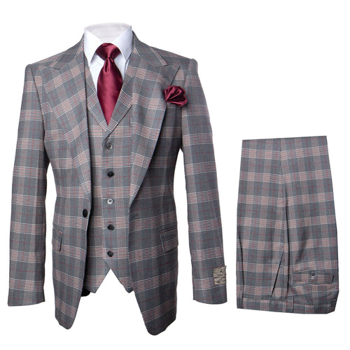 Men’s Grey Tailored Suit – Premium Milano Fit Formal & Casual Elegance by Rossi Man Sam RM2316