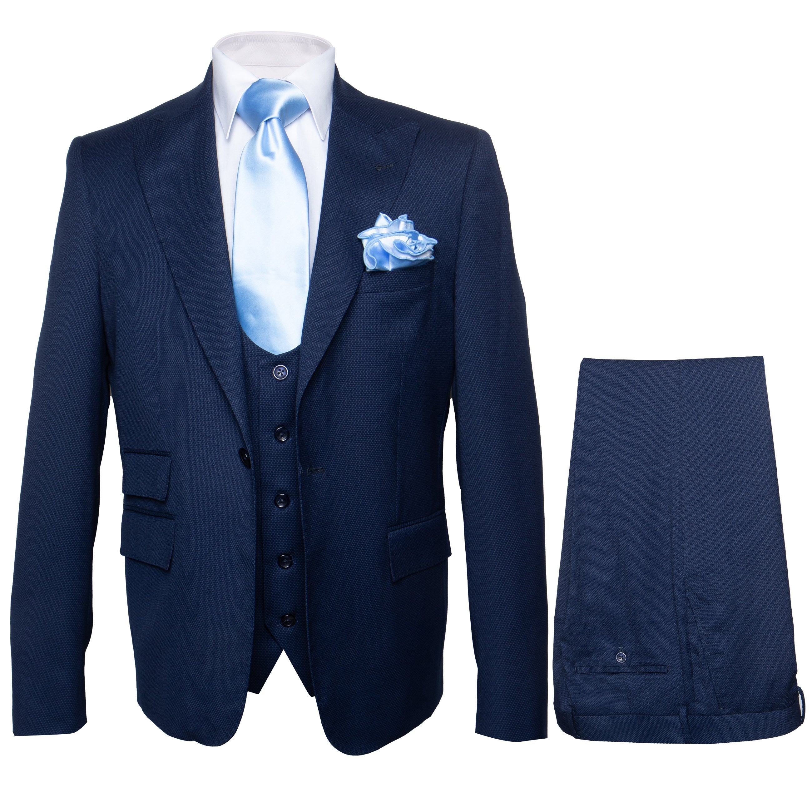 Rossi Man Sydney II RM1311 - Premium 3 Piece Modern Fit Suit for Stylish Gentlemen - Formalwear at USA Men's Outlet