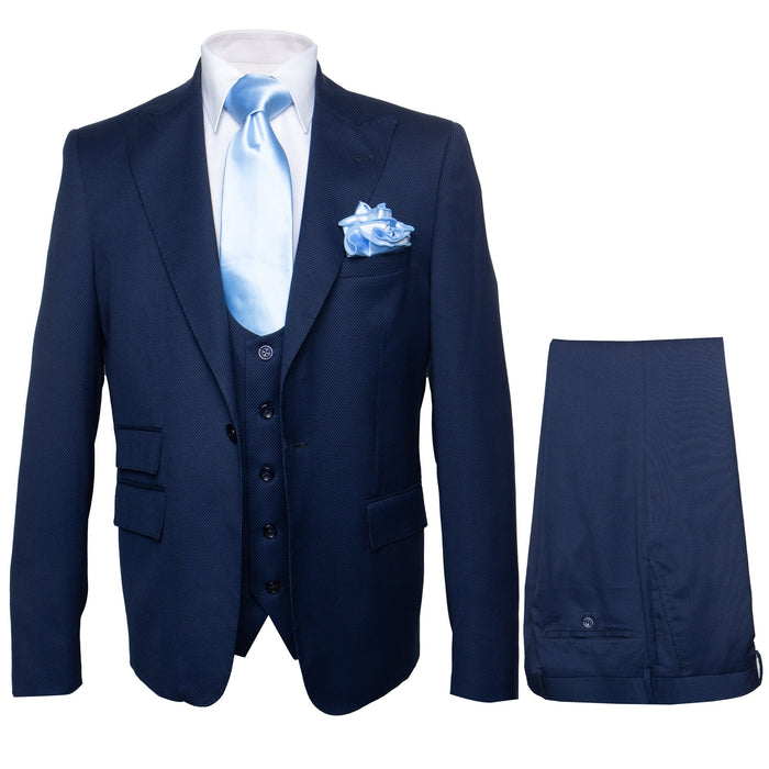 Rossi Man Sydney II RM1311 - Premium 3 Piece Modern Fit Suit for Stylish Gentlemen - Formalwear at USA Men's Outlet