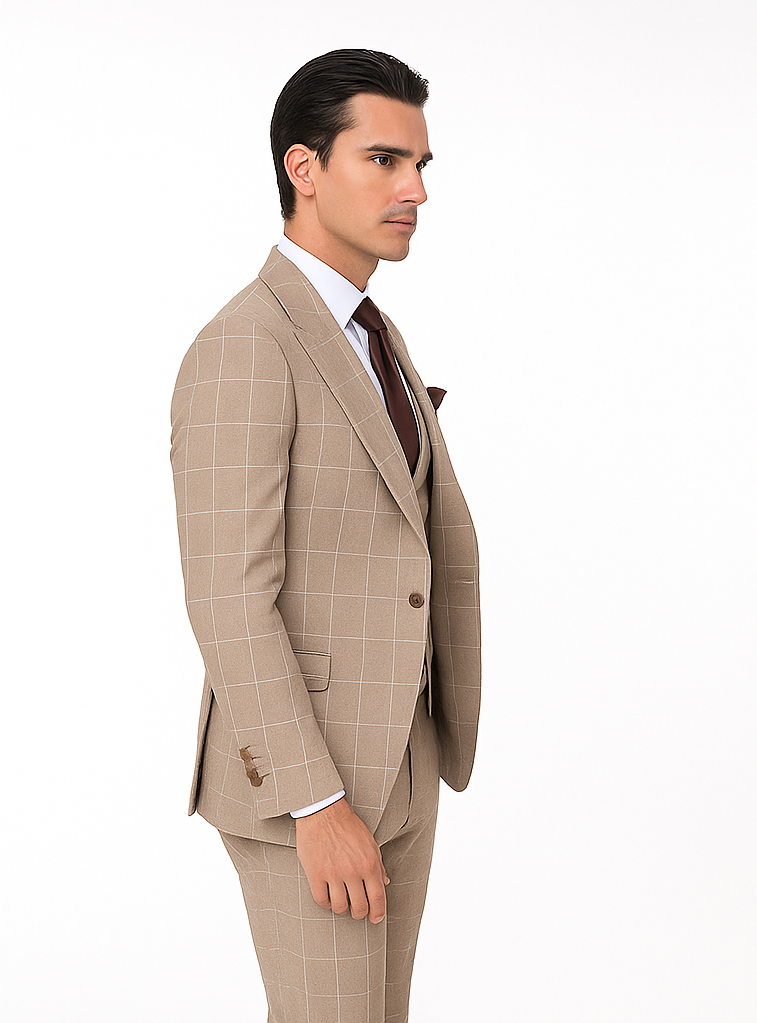 Rossi Man Tom RM1852 – Stylish Men’s Tailored 3-Piece Suit for Formal Elegance -Modern Fit