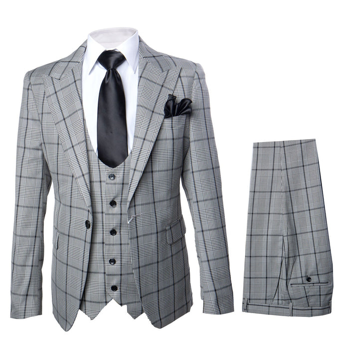 Rossi Man Tom RM1855 - Elegant Men’s Tailored 3-Piece Suit for Formal Occasions - Modern Fit by USA Men's Outlet