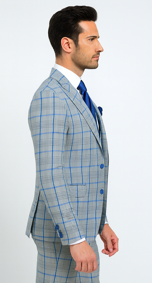 Rossi Man Tom RM1856 - Modern Fit 2-Piece Men’s Suit for Stylish Gentlemen - Tailored Elegance at USA Men's Outlet