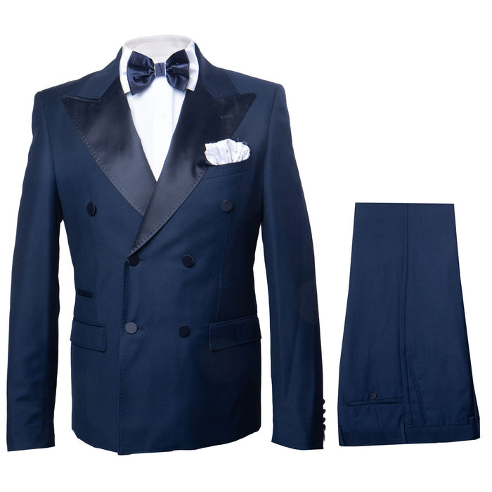 Rossi Man Zeus RM1004 - Premium Men’s Tuxedo for Classic Formal Style - Modern Slim Fit Black-Tie by USA Men's Outlet