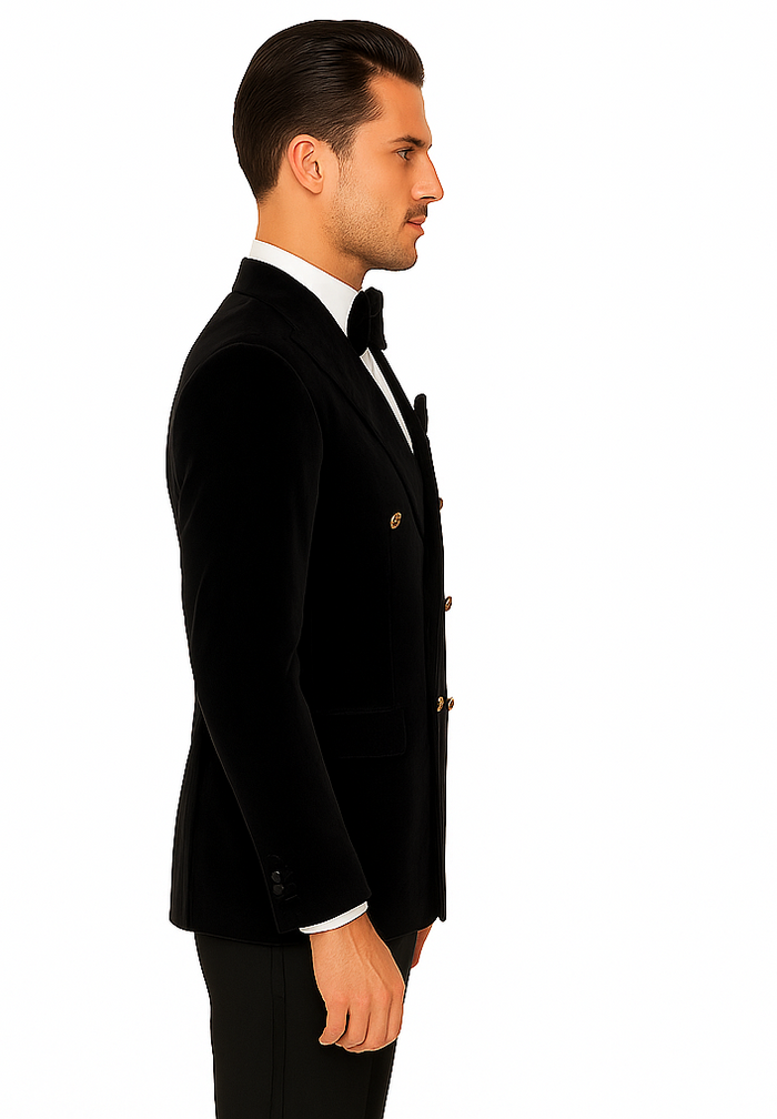 Rossi Man Zeus RM1575 - Men’s Tuxedo for Formal Events- Slim Fit Black-Tie Suit USA Men's Outlet