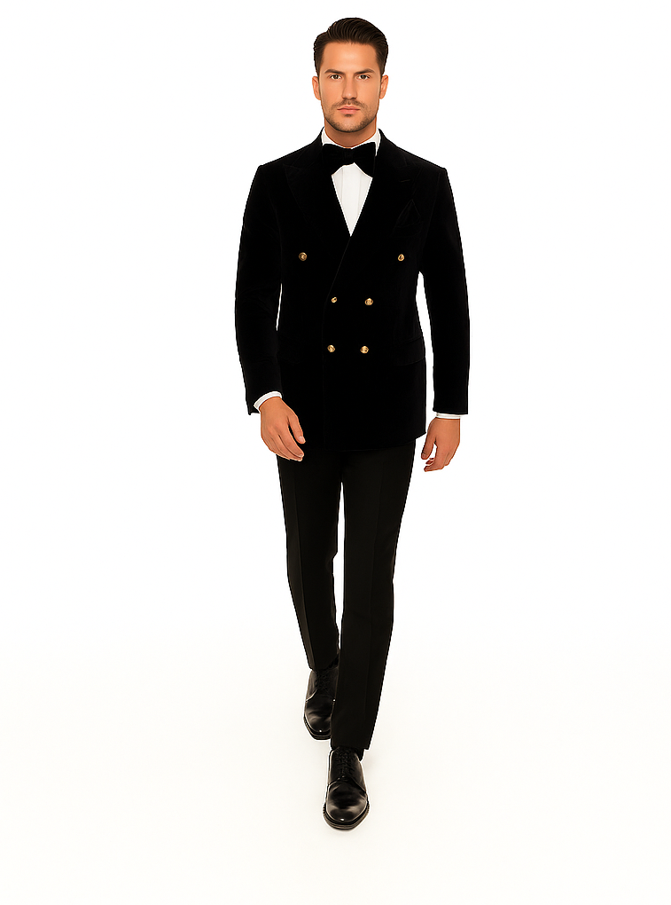Rossi Man Zeus RM1575 - Men’s Tuxedo for Formal Events- Slim Fit Black-Tie Suit USA Men's Outlet