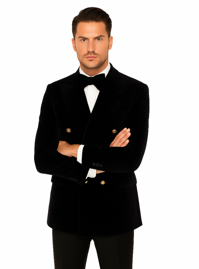 Rossi Man Zeus RM1575 - Men’s Tuxedo for Formal Events- Slim Fit Black-Tie Suit USA Men's Outlet