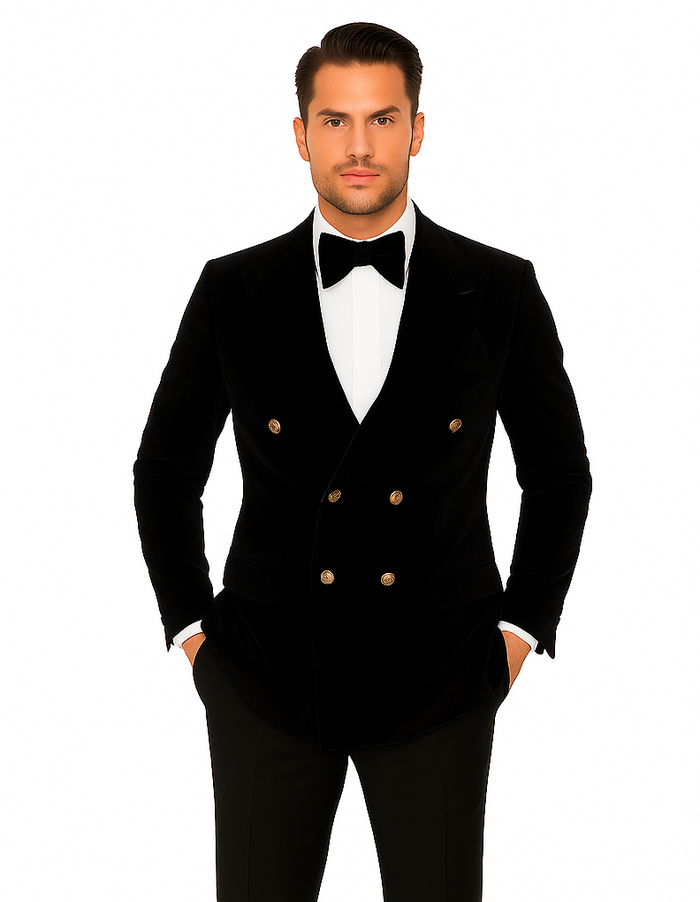 Rossi Man Zeus RM1575 - Men’s Tuxedo for Formal Events- Slim Fit Black-Tie Suit USA Men's Outlet