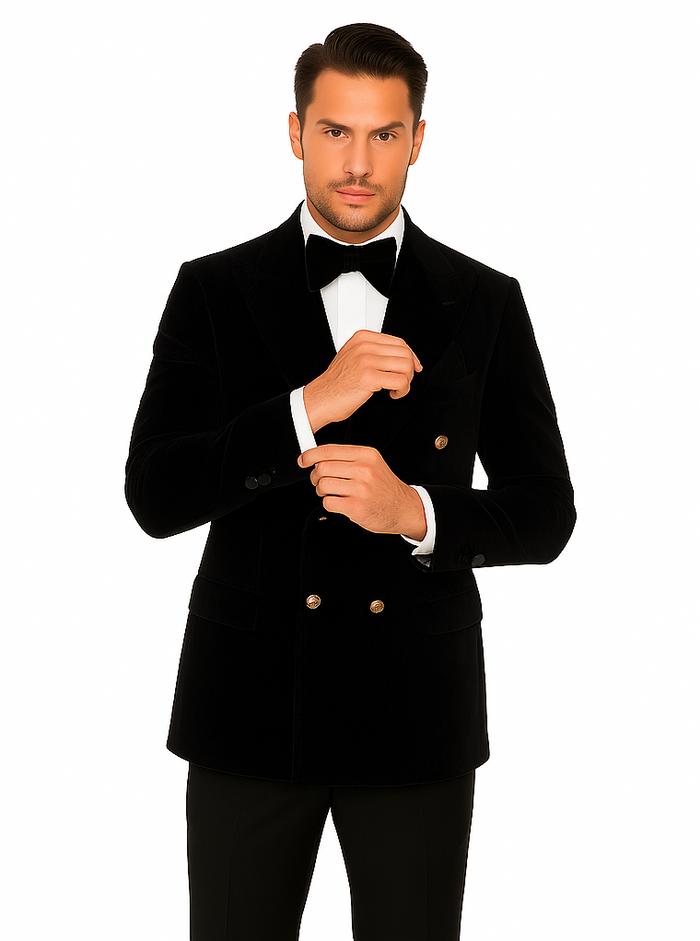 Rossi Man Zeus RM1575 - Men’s Tuxedo for Formal Events- Slim Fit Black-Tie Suit USA Men's Outlet