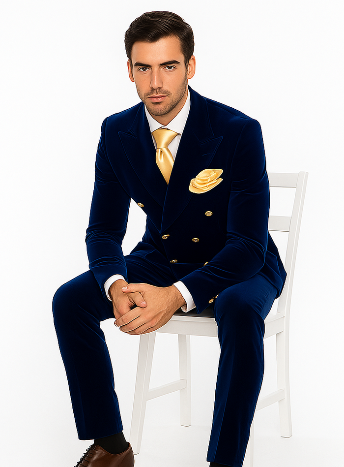 Rossi Man Zeus RM1576 - Classic Men’s Tuxedo for Elegant Formalwear - Slim Fit Black-Tie by USA Men's Outlet