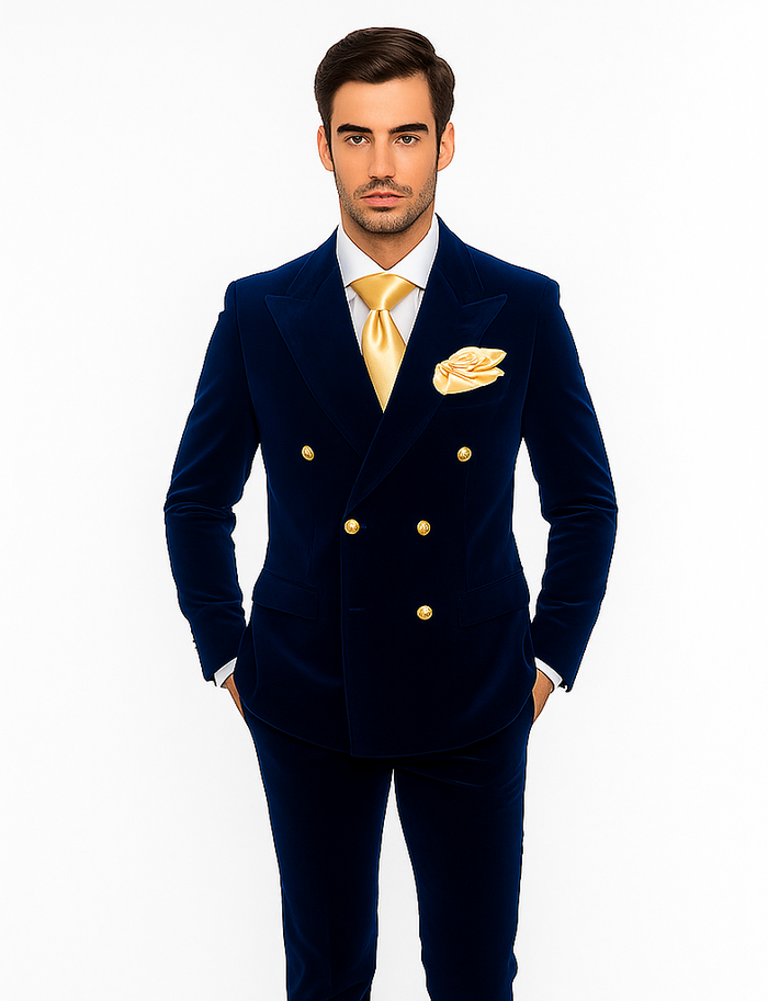 Rossi Man Zeus RM1576 - Classic Men’s Tuxedo for Elegant Formalwear - Slim Fit Black-Tie by USA Men's Outlet