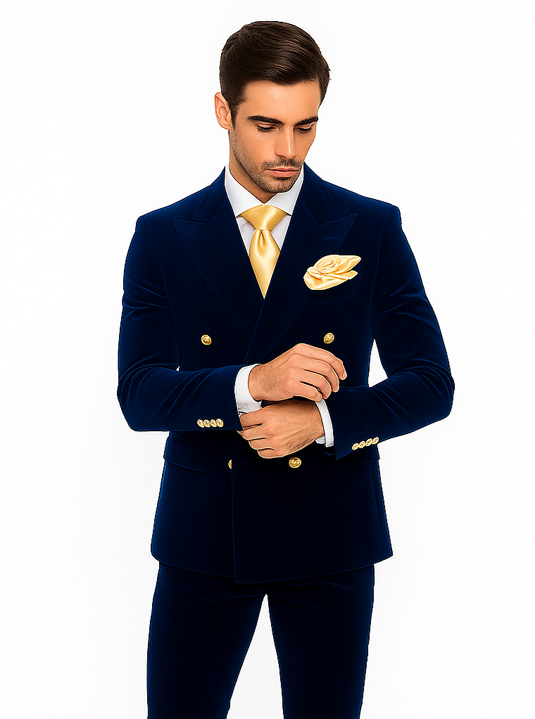 Rossi Man Zeus RM1576 - Classic Men’s Tuxedo for Elegant Formalwear - Slim Fit Black-Tie by USA Men's Outlet
