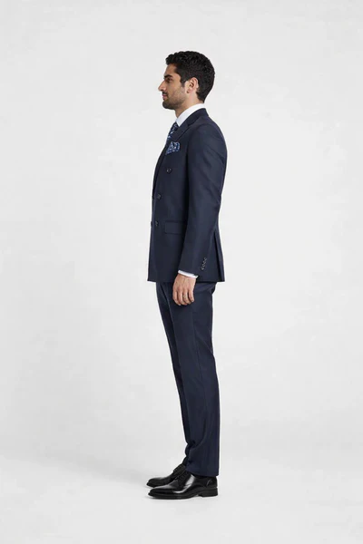 Rossiman Men’s Blue Slim Fit Suit - Modern Tailored Formalwear - Italian 3-Piece Elegant Suit for Men by USA Men's Outlet