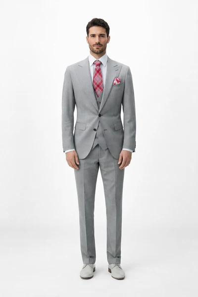 Rossiman Men’s Dress Suit - Timeless Classic Formal Suit for Men - Italian Tailored Luxury Slim Fit Design by USA Men's Outlet