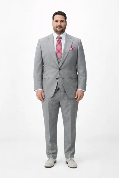 Rossiman Men’s Dress Suit - Timeless Classic Formal Suit for Men - Italian Tailored Luxury Slim Fit Design by USA Men's Outlet