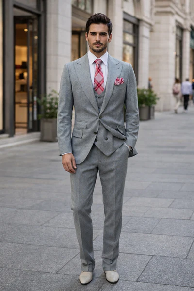 Rossiman Men’s Dress Suit - Timeless Classic Formal Suit for Men - Italian Tailored Luxury Slim Fit Design by USA Men's Outlet