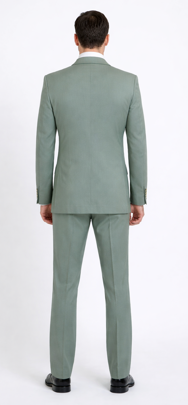 Rossiman Men’s Mint Green Seersucker Suit - Peak Lapel Summer Formalwear by USA Men's Outlet