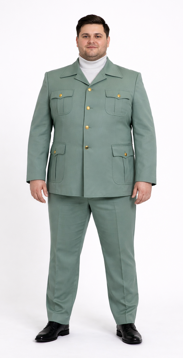 Rossiman Men’s Mint Green Seersucker Suit - Peak Lapel Summer Formalwear by USA Men's Outlet
