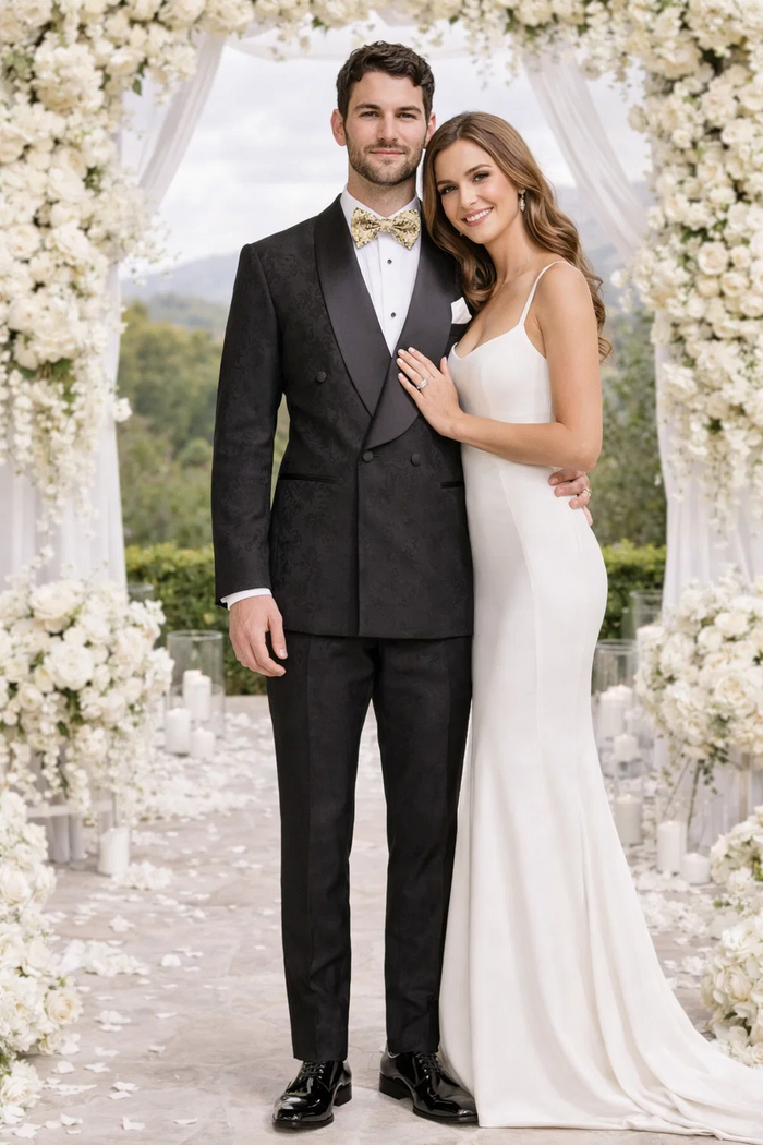 Rossiman Rossi Men’s Formal Suit - Stylish Tailored Dress Suit by Rossi Man - Italian Slim Fit Luxury Formalwear USA Men's Outlet