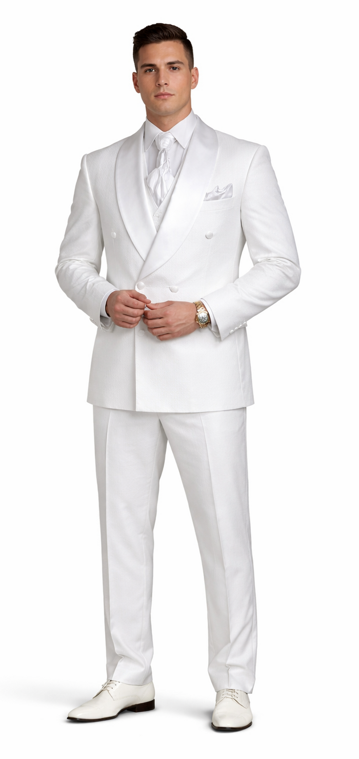 Rossiman Rossi Men’s Dress Suit - Classic Tailored Formalwear - Italian Slim Fit Luxury Suit for Men by USA Men's Outlet