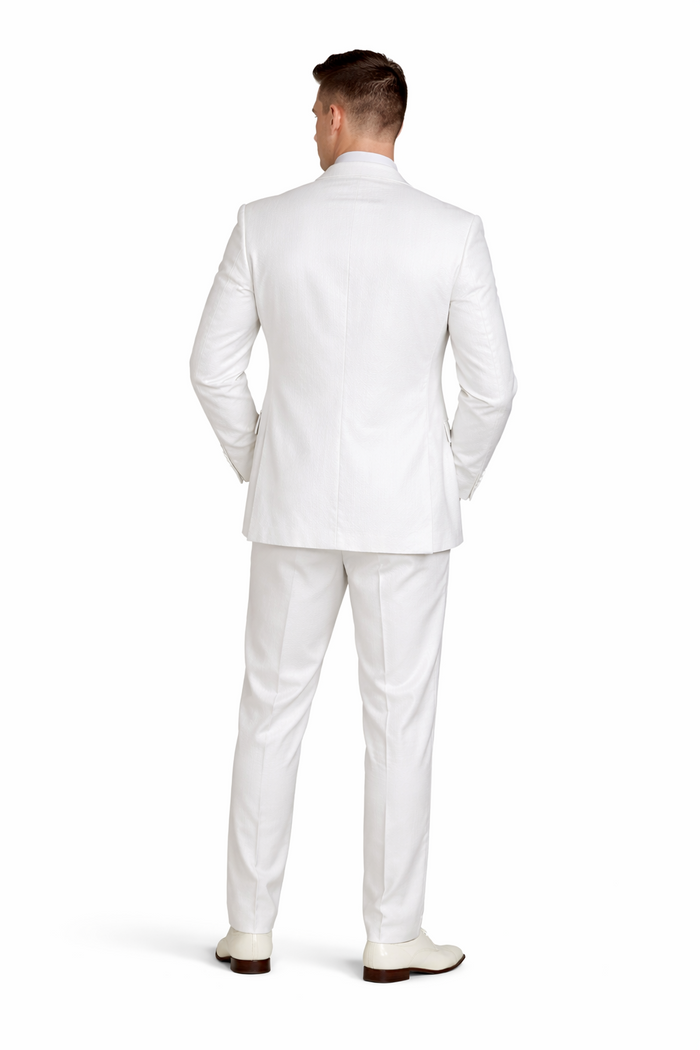 Rossiman Rossi Men’s Dress Suit - Classic Tailored Formalwear - Italian Slim Fit Luxury Suit for Men by USA Men's Outlet