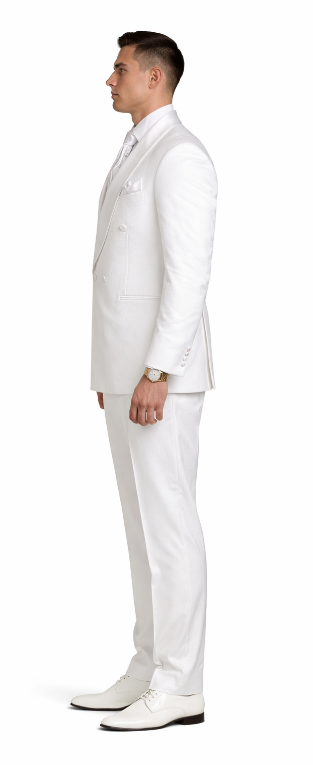 Rossiman Rossi Men’s Dress Suit - Classic Tailored Formalwear - Italian Slim Fit Luxury Suit for Men by USA Men's Outlet